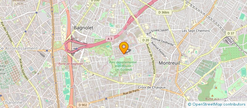 localisation de l'entreprise FCB1 (FONCIERE CITOYENNE DE BAGNOLET) à BAGNOLET