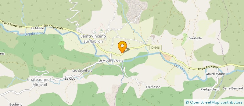 localisation de l'entreprise FCBTP & CO  SAINT-VINCENT-SUR-JABRON