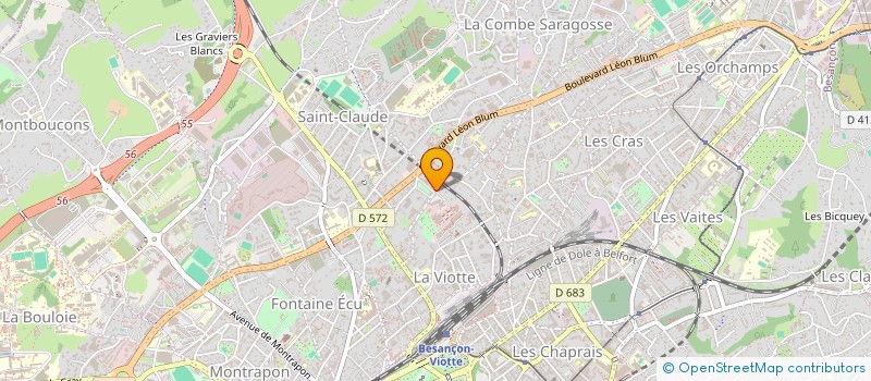 localisation de l'entreprise FCEB PEINTURE à BESANCON