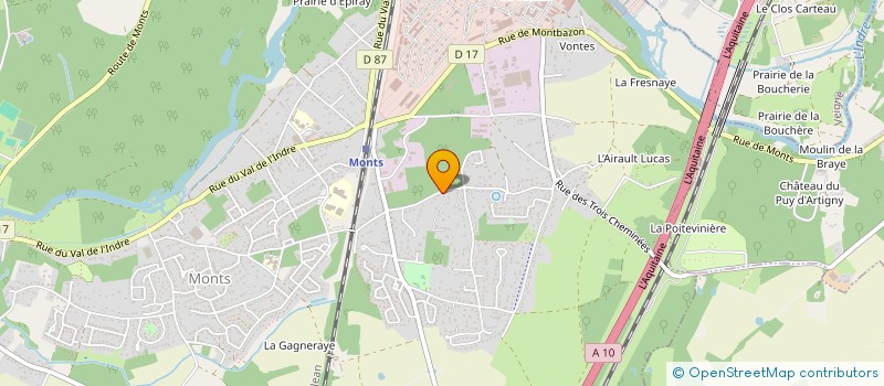 localisation de l'entreprise FCETP à MONTS