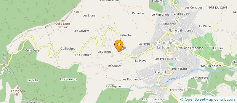 localisation de l'entreprise FCG DU VERNET  LE PLAN-DE-LA-TOUR