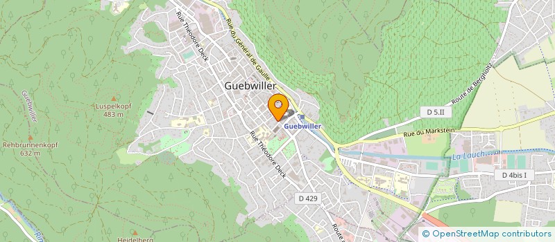 localisation de l'entreprise FCG OMNISPORTS 1910  GUEBWILLER