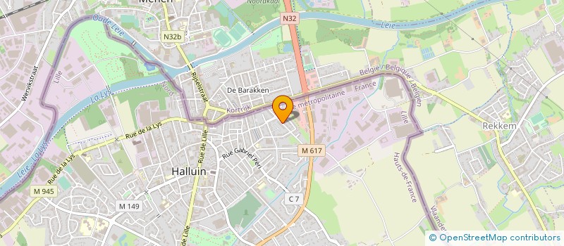 localisation de l'entreprise FCGL ELECTRO  HALLUIN