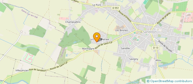 localisation de l'entreprise FCL CHENESSEAU à SANDILLON