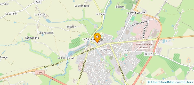 localisation de l'entreprise FCL VIHIERS TENNIS DE TABLE à LYS-HAUT-LAYON