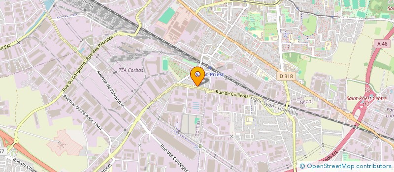 localisation de l'entreprise FCMA - FLAVIO CAPOBIANCO MENUISERIE AGENCEMENT  SAINT-PRIEST