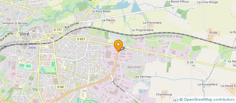 localisation de l'entreprise FCR DEVELOPPEMENT à VITRE