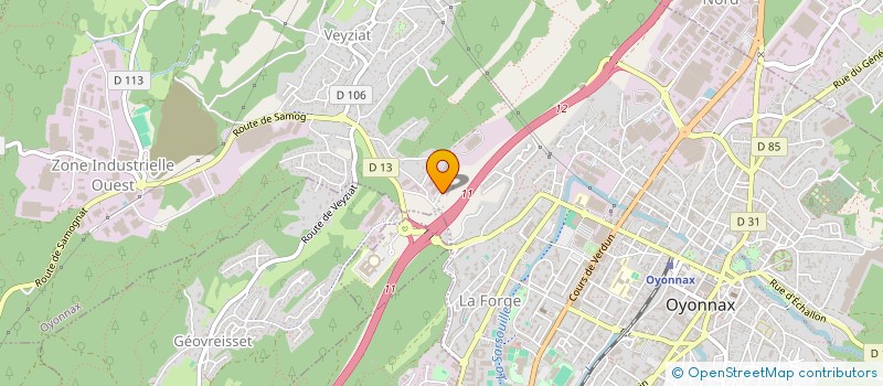 localisation de l'entreprise FCR INDUSTRIE à OYONNAX