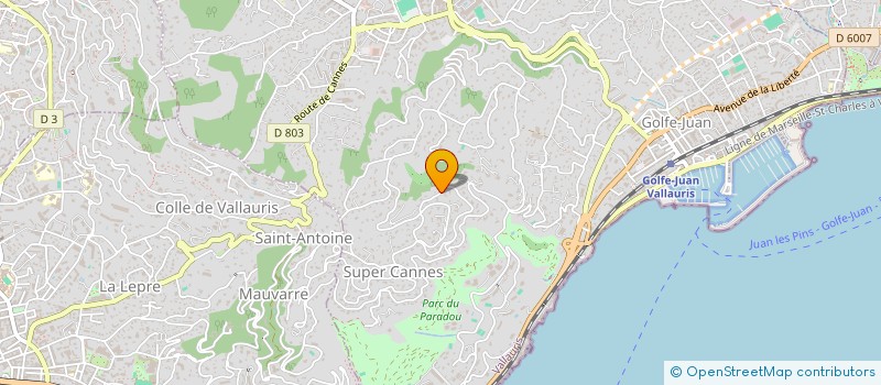 localisation de l'entreprise FCR PLACEMENT  VALLAURIS