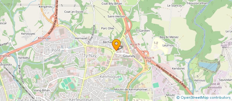 localisation de l'entreprise FCRESPEL HOLDING à QUIMPER
