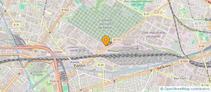 localisation de l'entreprise FCRI  PANTIN