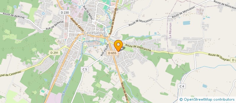 localisation de l'entreprise FCUV  CASTELJALOUX