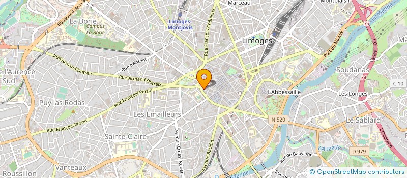 localisation de l'entreprise FD à LIMOGES