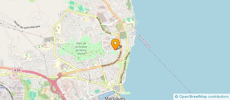localisation de l'entreprise FD BTP à MARTIGUES
