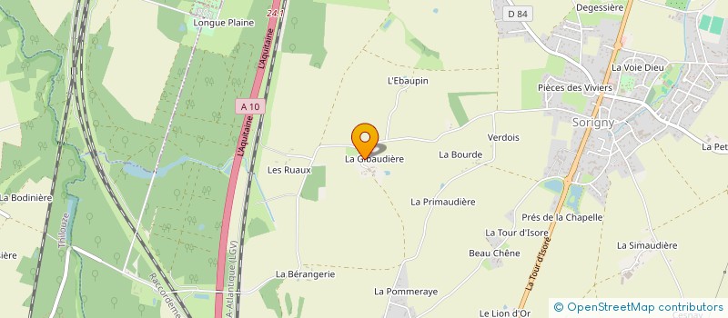 localisation de l'entreprise FD CLOTURES à SORIGNY