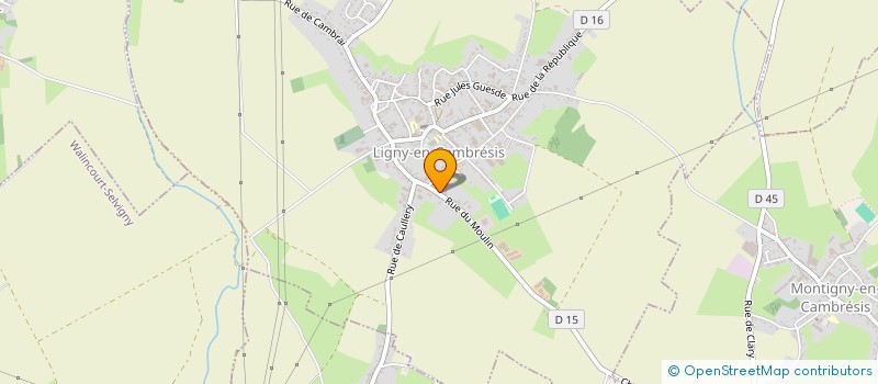 localisation de l'entreprise FD HOMIZOL  LIGNY EN CAMBRESIS