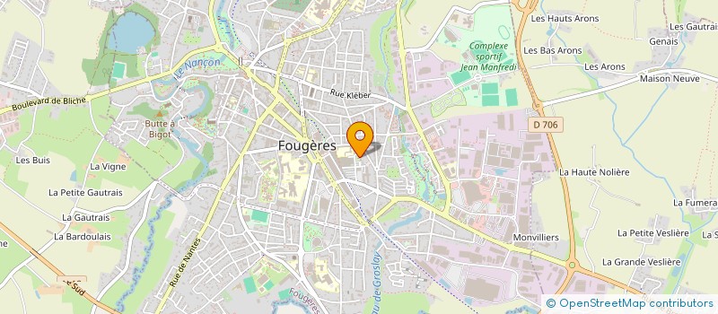 localisation de l'entreprise FD MATELEC  FOUGERES