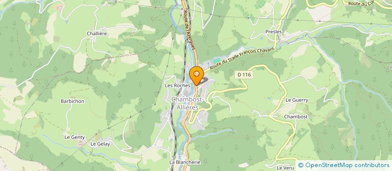 localisation de l'entreprise FD TP  CHAMBOST-ALLIERES