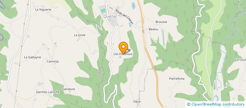localisation de l'entreprise FD TRANS à QUEZAC