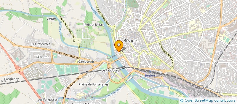 localisation de l'entreprise FDB à BEZIERS