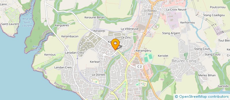 localisation de l'entreprise FDF AUTO  CONCARNEAU