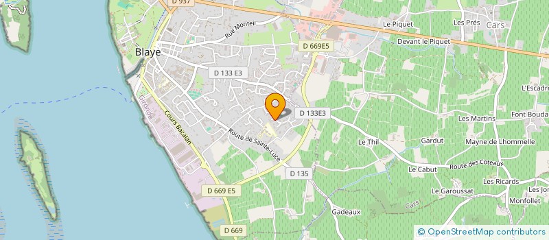 localisation de l'entreprise FDJ33 à BLAYE