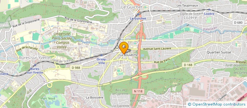localisation de l'entreprise FDL INFORMATIQUE à ORSAY