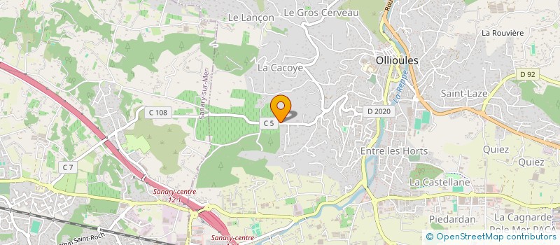 localisation de l'entreprise FDM  OLLIOULES