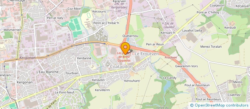 localisation de l'entreprise FDS BREST  GUIPAVAS