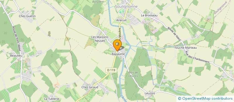 localisation de l'entreprise FDSM 17 COUVERTURE  SOULIGNONNE