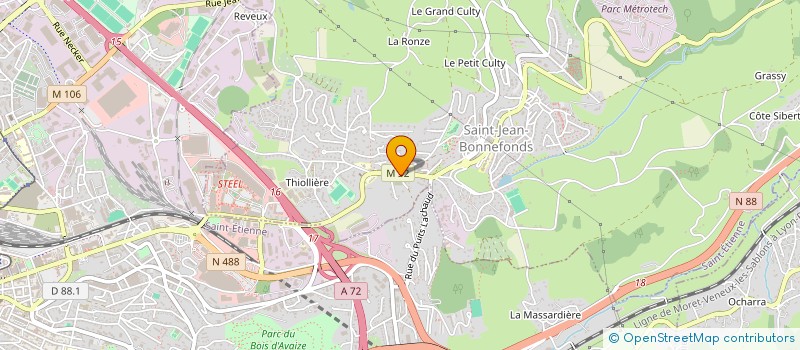 localisation de l'entreprise FE LOGISTIQUE à SAINT-JEAN-BONNEFONDS