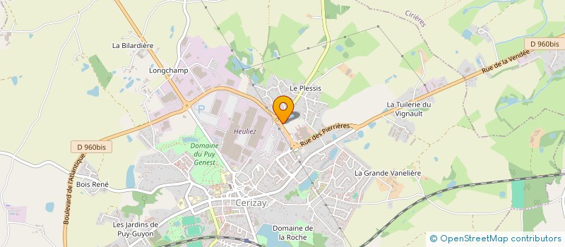 localisation de l'entreprise FEATHERS MC GRAW  CERIZAY