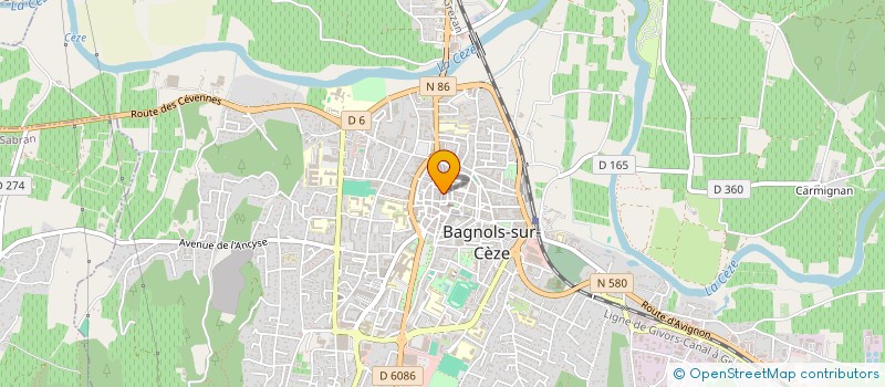 localisation de l'entreprise FEBVRE COIFFURE à BAGNOLS-SUR-CEZE