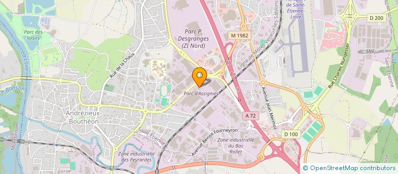 localisation de l'entreprise FED DEP CENTRES SOCIAUX LOIRE  ANDREZIEUX-BOUTHEON