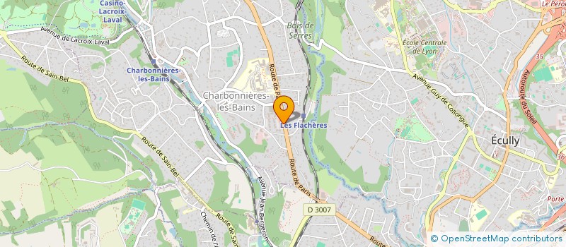 localisation de l'entreprise FED .REGOIN.OFFICES TOURISME & S.I RHONE  CHARBONNIERES-LES-BAINS