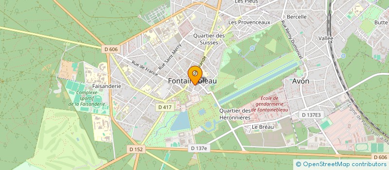 localisation de l'entreprise FEDA  FONTAINEBLEAU