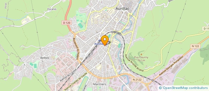 localisation de l'entreprise FEDE DEPART CLUB RURAUX AINES 15 à AURILLAC