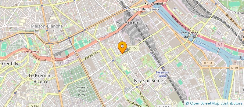 localisation de l'entreprise FEDE FRANC CYCLO TOURISME  IVRY-SUR-SEINE