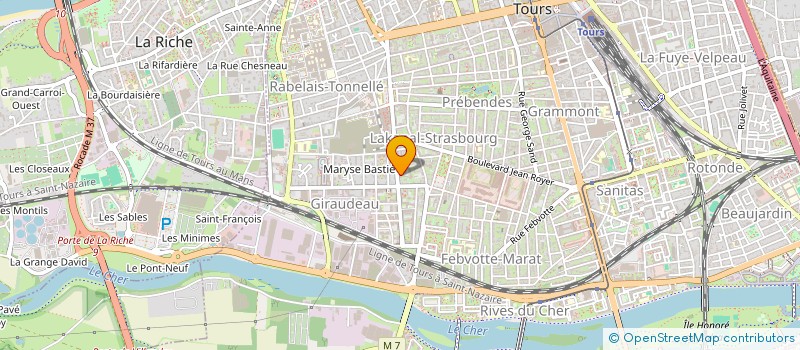 localisation de l'entreprise FEDE NAT ASSO RETRAITES DE L'ARTISANAT à TOURS