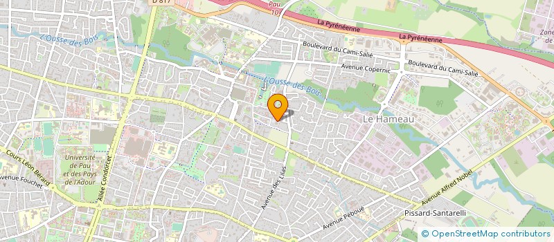 localisation de l'entreprise FEDE SPORTIVE GYMNIQUE TRAVAIL à PAU