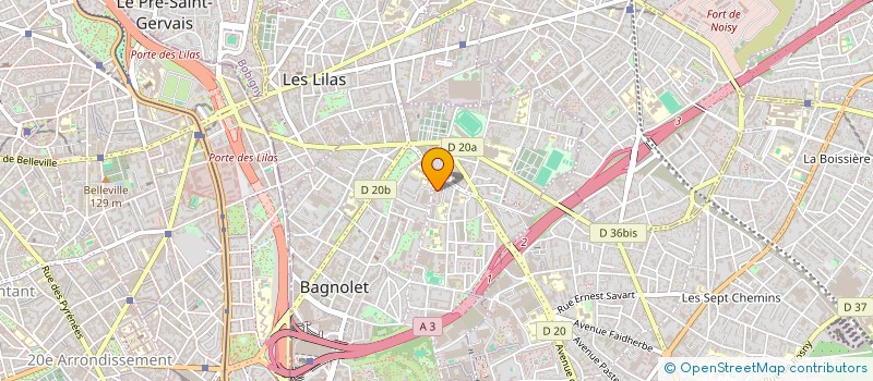 localisation de l'entreprise FEDEM TRANSPORT à BAGNOLET