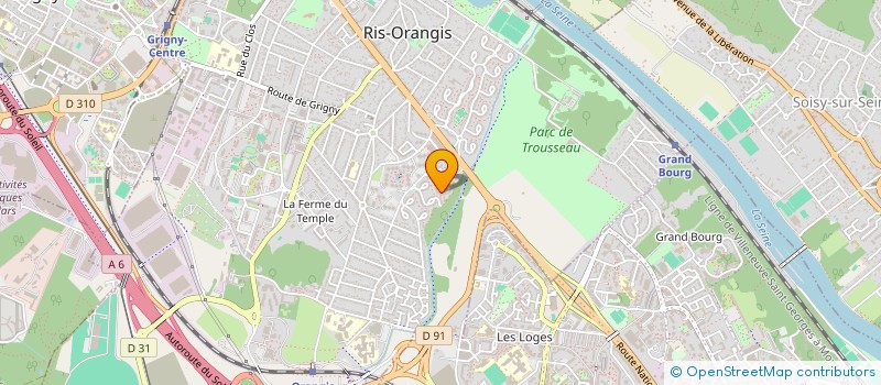 localisation de l'entreprise FEDER ARTISTIQUE SPORTIVE ET CULTURELLE à RIS-ORANGIS