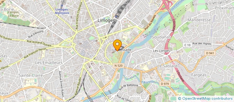 localisation de l'entreprise FEDER COMPAGNONNIQUE METIERS BATIMENT à LIMOGES