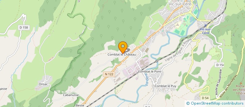 localisation de l'entreprise FEDER DEP FOYERS RURAUX ASS DEP ANIMA à VIC-SUR-CERE