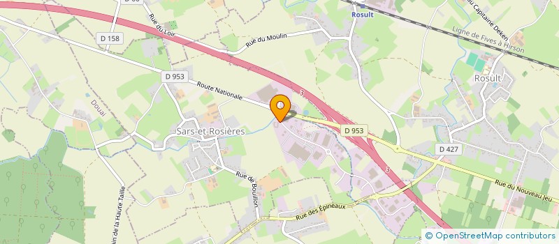 localisation de l'entreprise FEDER DEPART SYNDICAT EXPLOITANT AGRICOL à SARS-ET-ROSIERES