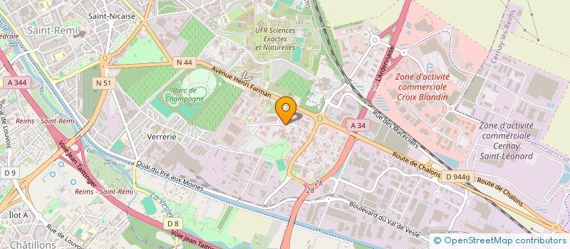 localisation de l'entreprise FEDER DEPT SYND EXPLOITANTS AGRICOLES 51  REIMS