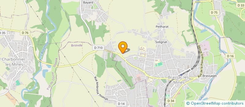 localisation de l'entreprise FEDER FRANC EDUCAT PHYSIQUE GYMNAS VOLON  BRASSAC-LES-MINES