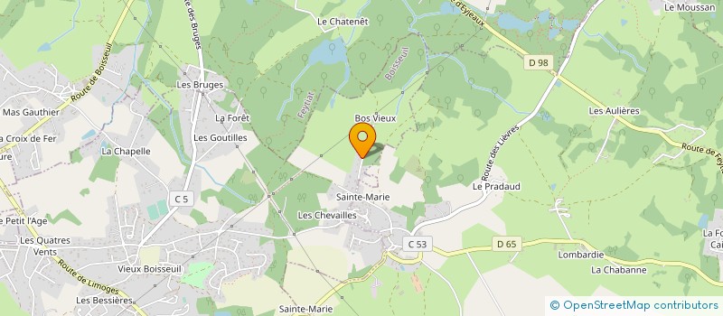 localisation de l'entreprise FEDER NAT GARDES CHASSE PECHE PROTECTION  BOISSEUIL