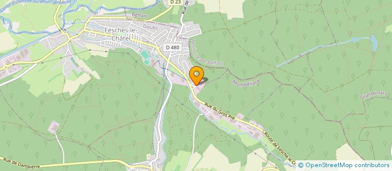 localisation de l'entreprise FEDER NLE SYNDIC ENTREPR TRAVAUX FORESTI à DAMPIERRE-LES-BOIS