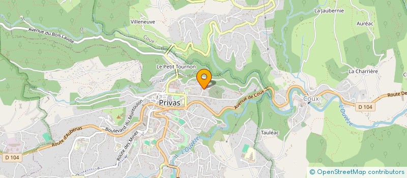 localisation de l'entreprise FEDER OEUVRE LAIQUE ARDECHE  PRIVAS